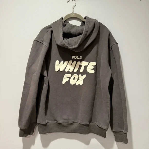 White Fox Dark Grey Hoodie - Picture 2 of 3